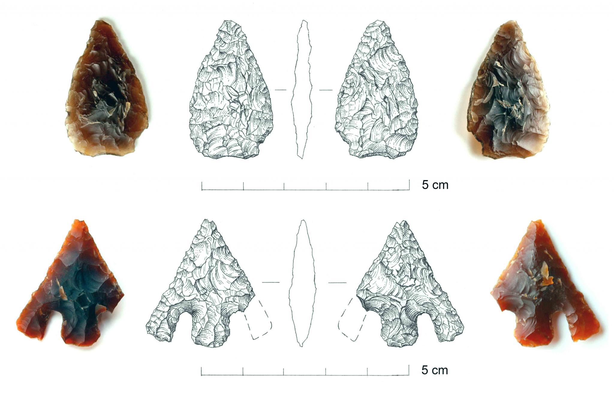 Neolithic and Early Bronze Age arrowheads from Minchery Farm