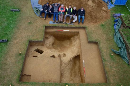Excavation finished at Donnington Recreation Ground, October 2013