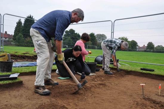 Mattocking at Donnington Recreation Ground, October 2013