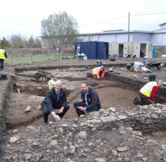 Minchery Farm Paddock excavation, trench 3, Nov 2012  (C) Aerial Cam
